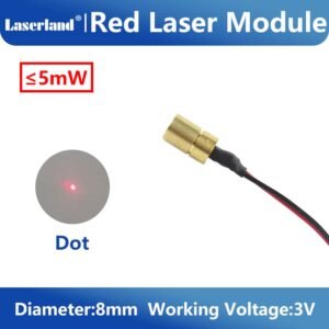 10pcs 8*13mm 1mW 5mW 650nm Red Dot Focusable Laser Module 3VDC