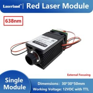 638nm Red Laser Module 500mW Round Dot Focusable TTL 3050