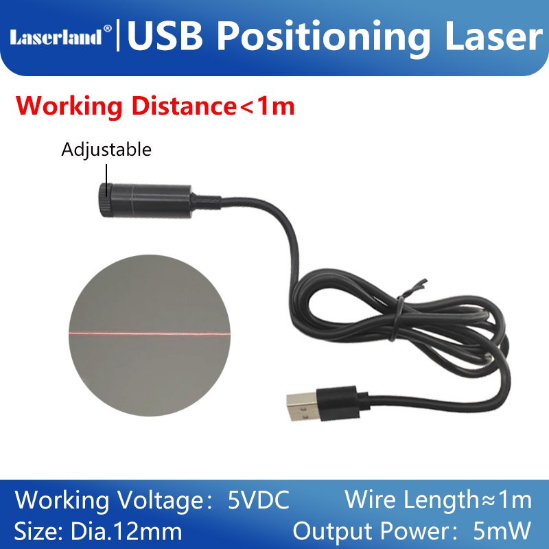 12mm Red Line Laser for Garment Production Cloth Fabric Sewing Alignment Marking Positioning Alignment (USB) - Image 2
