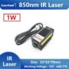 33*70 2p+2p 850nm 1W IR  Laser Module Glass Lens  Black Housing