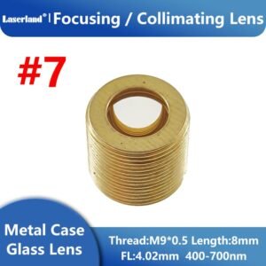 #7 400nm-700nm M9 P0.5 FL4.02mm Length 8mm Focal Collimating for Lens Glass