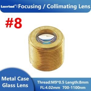 #8 700nm-1100nm M9 P0.5 FL4.02mm Length 8mm Focal Collimating for Laser Collimator Glass