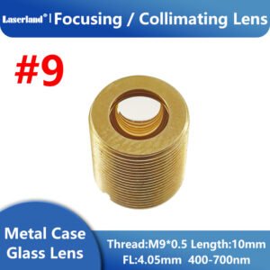 #9 400-700nm G2 M9/0.5 10mm FL4.05mm Focal Collimating Lens for RGB Laser