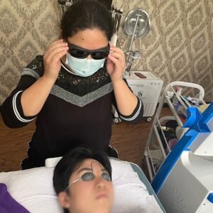 Alternative view of IPL Stainless Steel Laser Protection Safety Goggles Eyepatch LED Beauty Clinic Photorejuvenation Eyebrow Washing Hair Removal